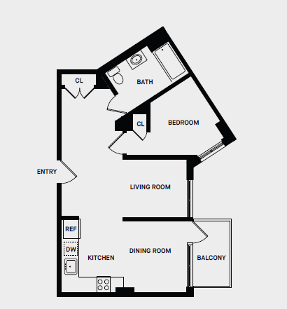 3 Bed 1 Bath Balcony